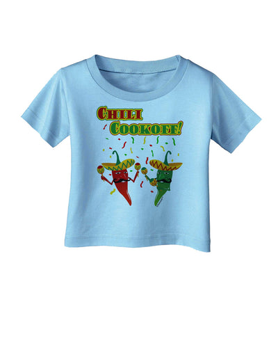 Chili Cookoff! Chile Peppers Infant T-Shirt-Infant T-Shirt-TooLoud-Aquatic-Blue-06-Months-Davson Sales