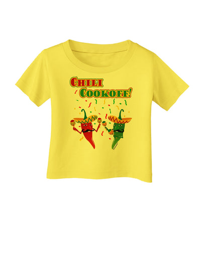 Chili Cookoff! Chile Peppers Infant T-Shirt-Infant T-Shirt-TooLoud-Yellow-06-Months-Davson Sales