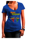 Chili Cookoff! Chile Peppers Juniors V-Neck Dark T-Shirt-Womens V-Neck T-Shirts-TooLoud-Royal-Blue-Juniors Fitted Small-Davson Sales