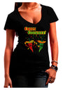 Chili Cookoff! Chile Peppers Juniors V-Neck Dark T-Shirt-Womens V-Neck T-Shirts-TooLoud-Black-Juniors Fitted Small-Davson Sales