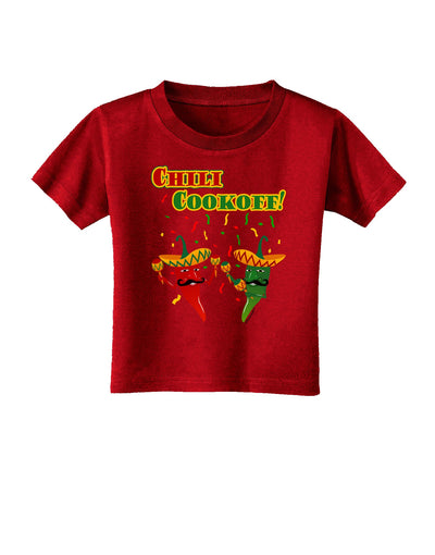 Chili Cookoff! Chile Peppers Toddler T-Shirt Dark-Toddler T-Shirt-TooLoud-Red-2T-Davson Sales