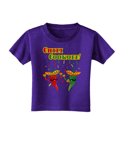 Chili Cookoff! Chile Peppers Toddler T-Shirt Dark-Toddler T-Shirt-TooLoud-Purple-2T-Davson Sales