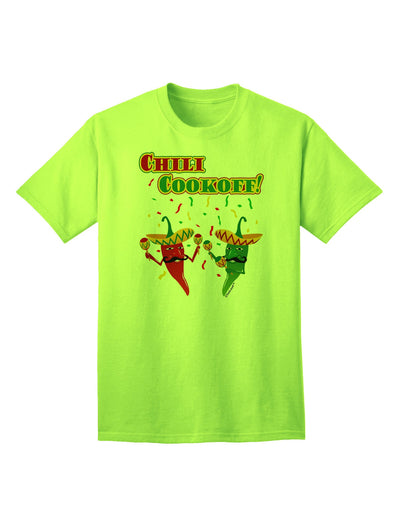 Chili Cookoff! Premium Chile Peppers Adult T-Shirt - Ecommerce Exclusive-Mens T-shirts-TooLoud-Neon-Green-Small-Davson Sales