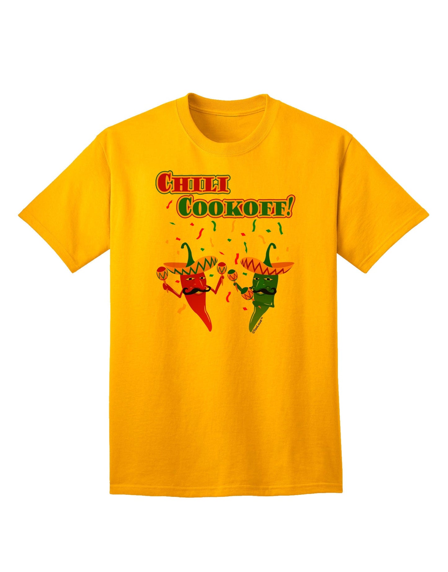 Chili Cookoff! Premium Chile Peppers Adult T-Shirt - Ecommerce Exclusive-Mens T-shirts-TooLoud-Gold-Small-Davson Sales