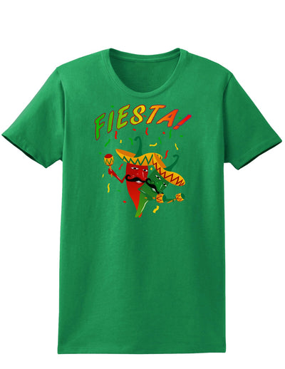 Chili Love Fiesta Womens Dark T-Shirt-TooLoud-Kelly-Green-X-Small-Davson Sales