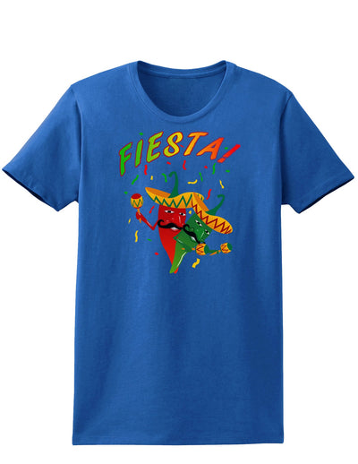 Chili Love Fiesta Womens Dark T-Shirt-TooLoud-Royal-Blue-X-Small-Davson Sales