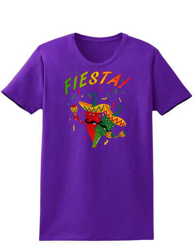 Chili Love Fiesta Womens Dark T-Shirt-TooLoud-Purple-X-Small-Davson Sales