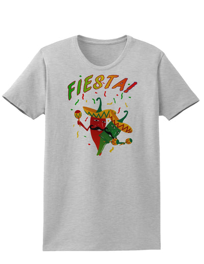 Chili Love Fiesta Womens T-Shirt-Womens T-Shirt-TooLoud-AshGray-X-Small-Davson Sales