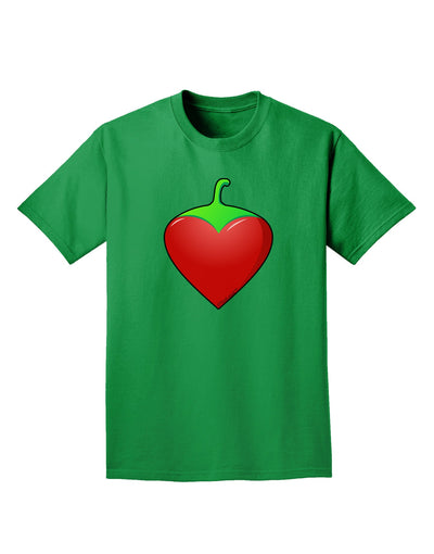 Chili Pepper Heart Adult Dark T-Shirt-Mens T-Shirt-TooLoud-Kelly-Green-Small-Davson Sales