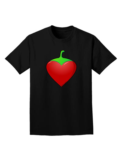 Chili Pepper Heart Adult Dark T-Shirt-Mens T-Shirt-TooLoud-Black-Small-Davson Sales