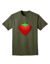 Chili Pepper Heart Adult Dark T-Shirt-Mens T-Shirt-TooLoud-Military-Green-Small-Davson Sales