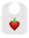 Chili Pepper Heart Baby Bib