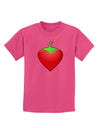 Chili Pepper Heart Childrens Dark T-Shirt-Childrens T-Shirt-TooLoud-Sangria-X-Small-Davson Sales