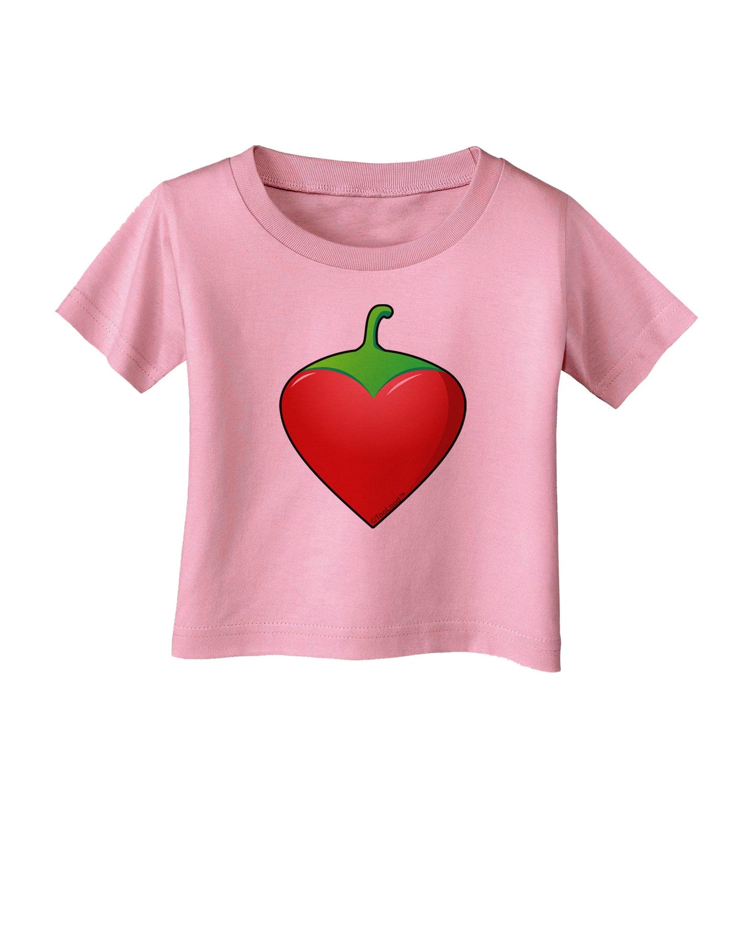 Chili Pepper Heart Infant T-Shirt-Infant T-Shirt-TooLoud-Candy-Pink-06-Months-Davson Sales