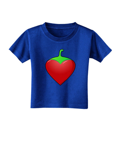 Chili Pepper Heart Toddler T-Shirt Dark-Toddler T-Shirt-TooLoud-Royal-Blue-2T-Davson Sales