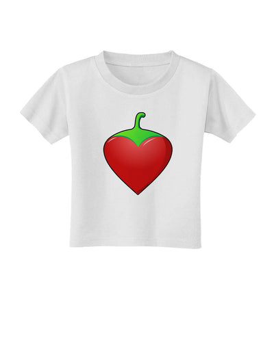 Chili Pepper Heart Toddler T-Shirt-Toddler T-Shirt-TooLoud-White-2T-Davson Sales