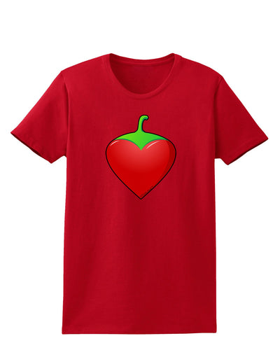 Chili Pepper Heart Womens Dark T-Shirt-TooLoud-Red-X-Small-Davson Sales