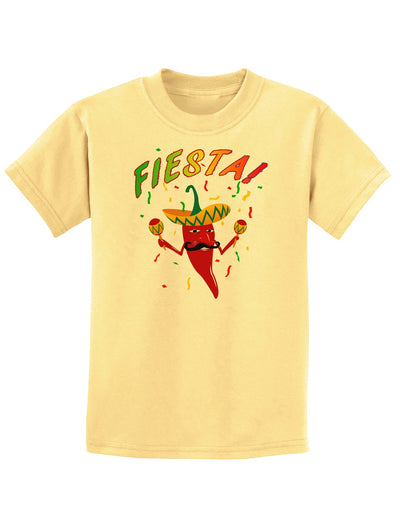 Chili Pepper de Fiesta Childrens T-Shirt-Childrens T-Shirt-TooLoud-Daffodil-Yellow-X-Small-Davson Sales