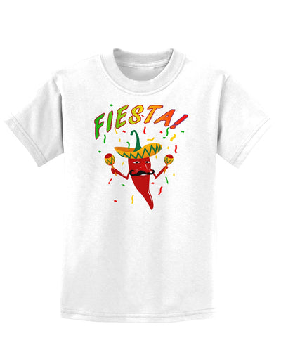 Chili Pepper de Fiesta Childrens T-Shirt-Childrens T-Shirt-TooLoud-White-X-Small-Davson Sales