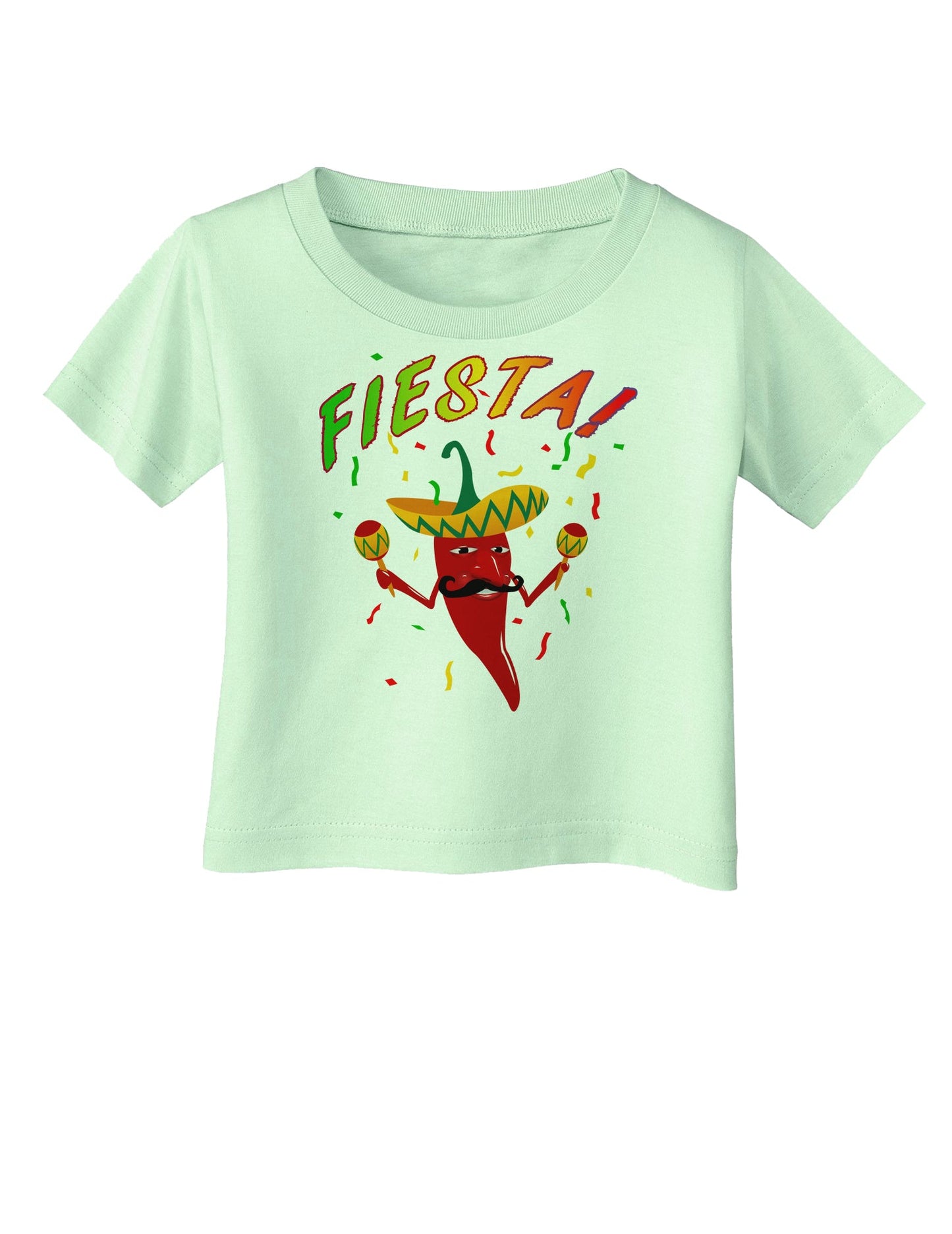 Chili Pepper de Fiesta Infant T-Shirt-Infant T-Shirt-TooLoud-Light-Green-06-Months-Davson Sales
