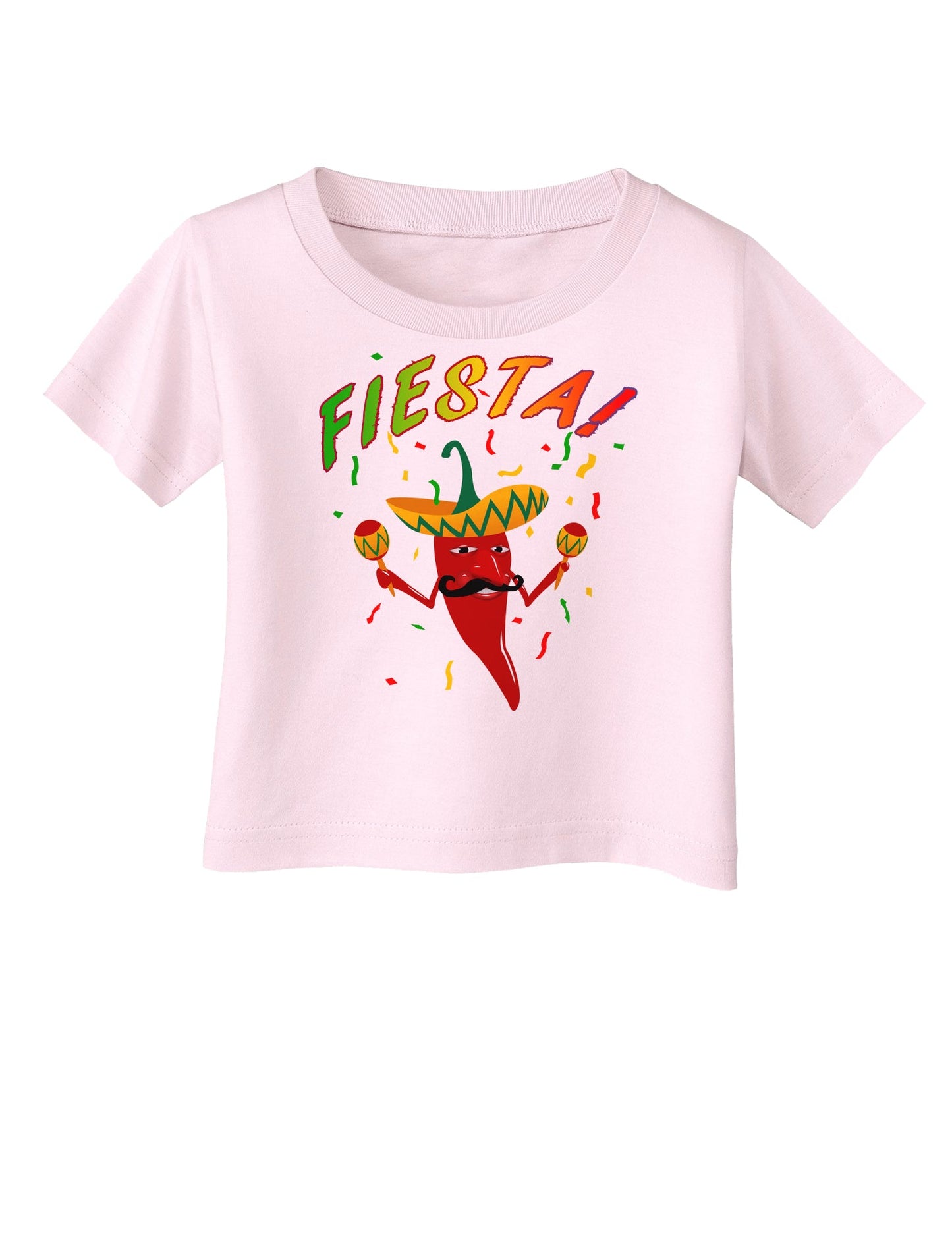 Chili Pepper de Fiesta Infant T-Shirt-Infant T-Shirt-TooLoud-Light-Pink-06-Months-Davson Sales