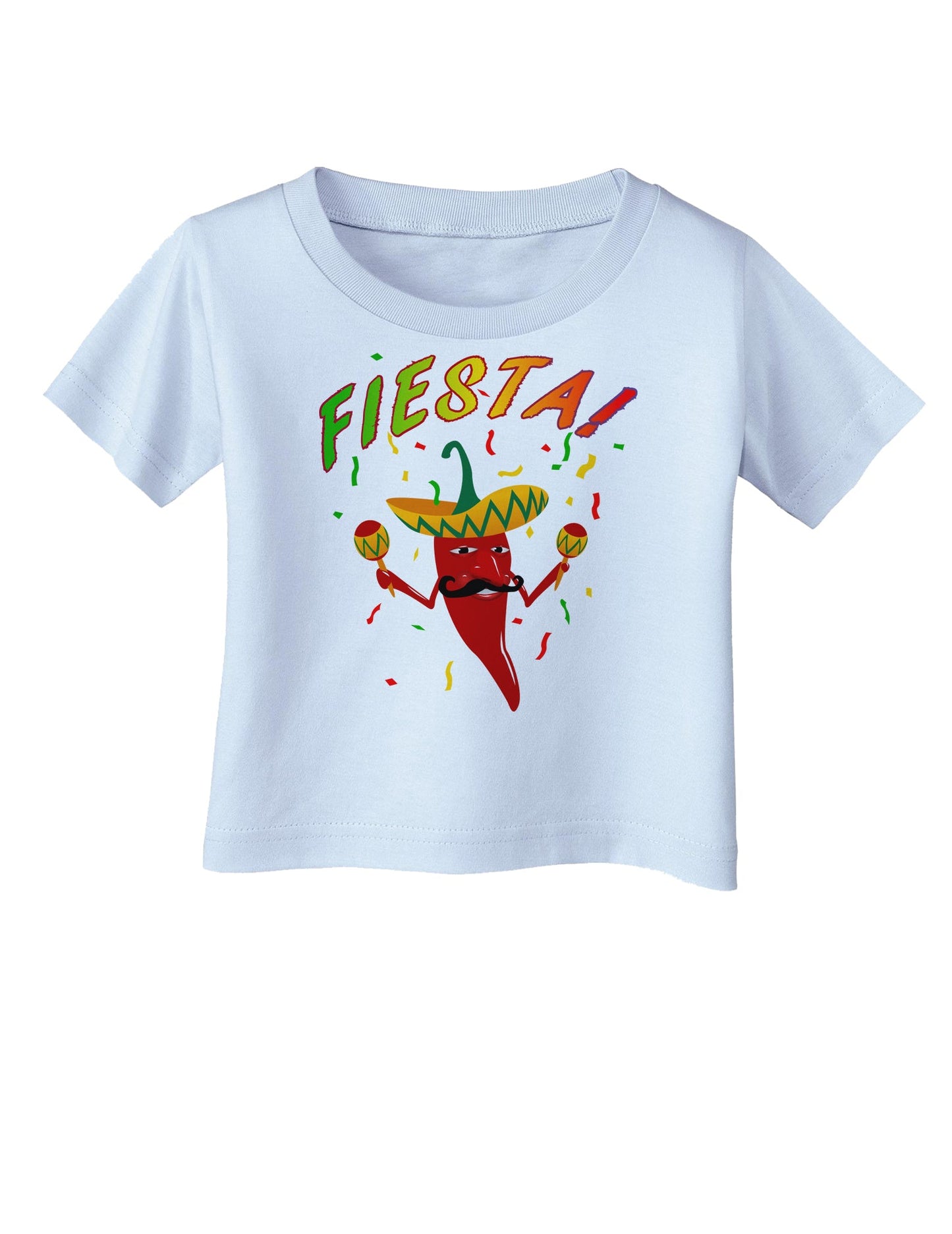 Chili Pepper de Fiesta Infant T-Shirt-Infant T-Shirt-TooLoud-Light-Blue-06-Months-Davson Sales