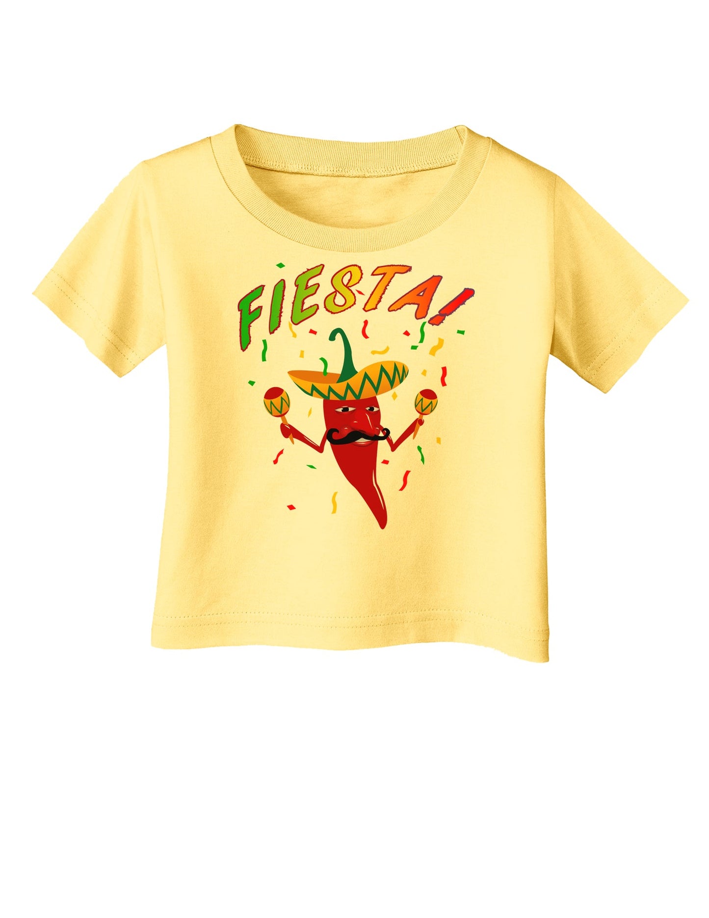 Chili Pepper de Fiesta Infant T-Shirt-Infant T-Shirt-TooLoud-Daffodil-Yellow-06-Months-Davson Sales