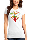 Chili Pepper de Fiesta Juniors T-Shirt-Womens Juniors T-Shirt-TooLoud-White-Small-Davson Sales