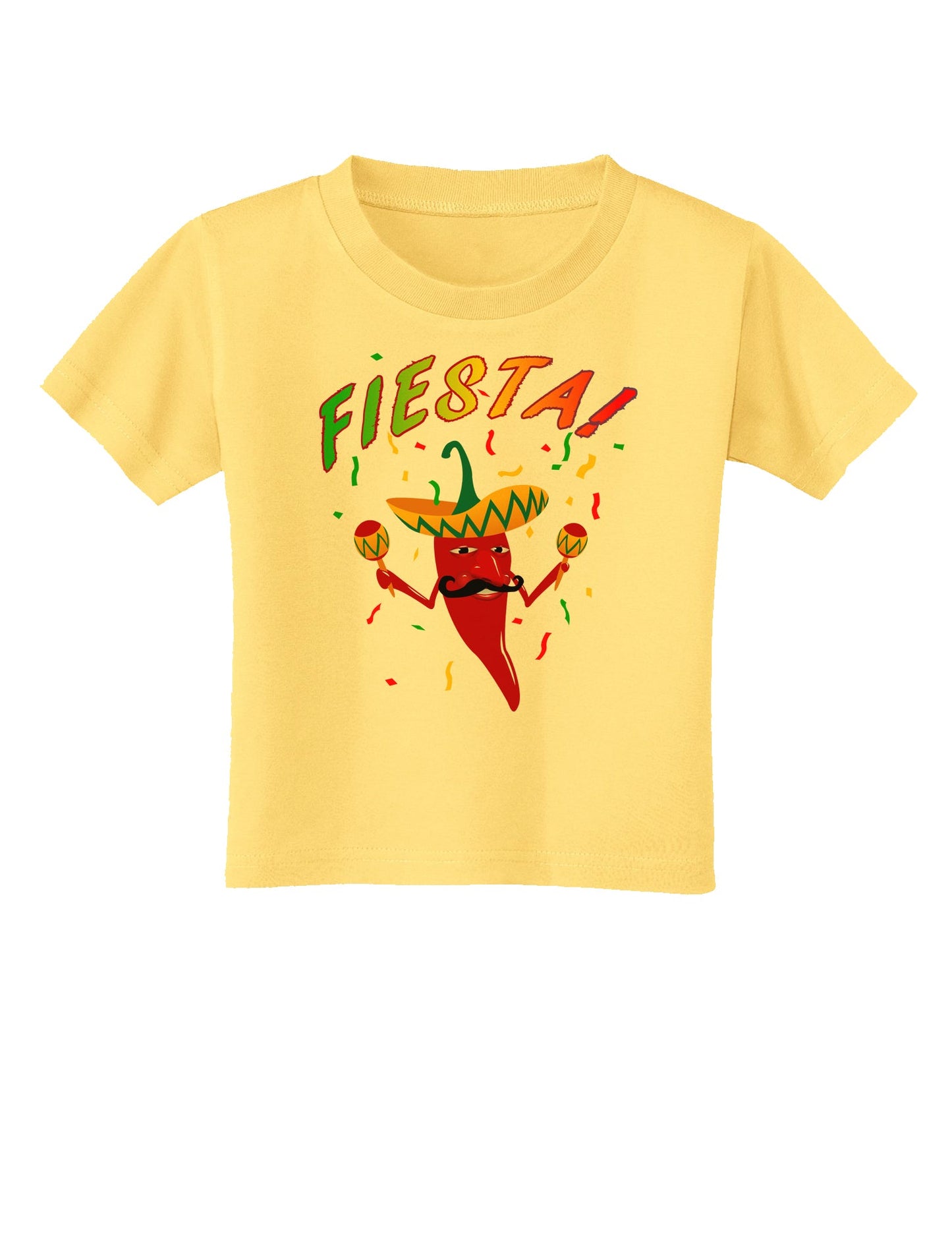 Chili Pepper de Fiesta Toddler T-Shirt-Toddler T-Shirt-TooLoud-Daffodil-Yellow-2T-Davson Sales