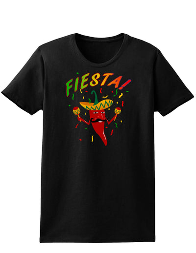 Chili Pepper de Fiesta Womens Dark T-Shirt-TooLoud-Black-X-Small-Davson Sales