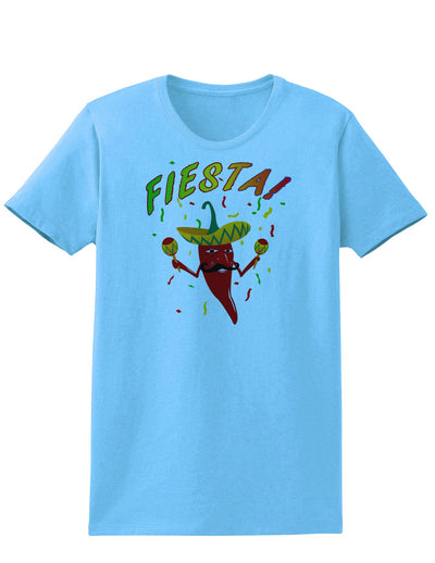 Chili Pepper de Fiesta Womens T-Shirt-Womens T-Shirt-TooLoud-Aquatic-Blue-X-Small-Davson Sales