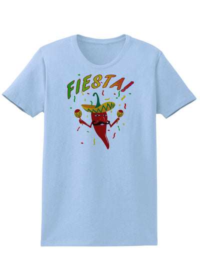 Chili Pepper de Fiesta Womens T-Shirt-Womens T-Shirt-TooLoud-Light-Blue-X-Small-Davson Sales