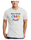 Chillin With My Peeps Adult V-Neck T-shirt-Mens V-Neck T-Shirt-TooLoud-White-Small-Davson Sales