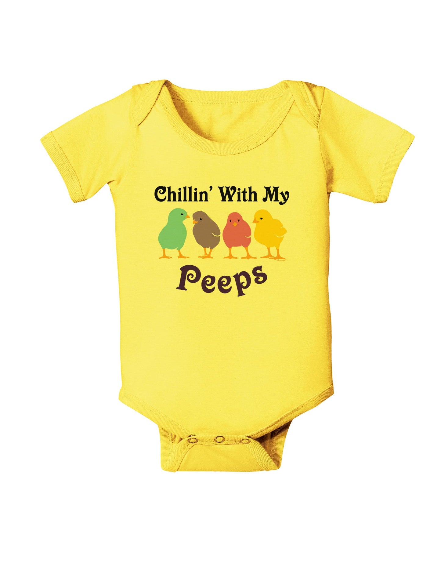 Chillin With My Peeps Baby Romper Bodysuit-Baby Romper-TooLoud-Yellow-06-Months-Davson Sales
