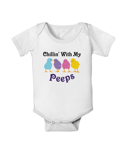 Chillin With My Peeps Baby Romper Bodysuit-Baby Romper-TooLoud-White-06-Months-Davson Sales