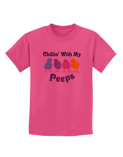Chillin With My Peeps Childrens T-Shirt-Childrens T-Shirt-TooLoud-Sangria-X-Small-Davson Sales