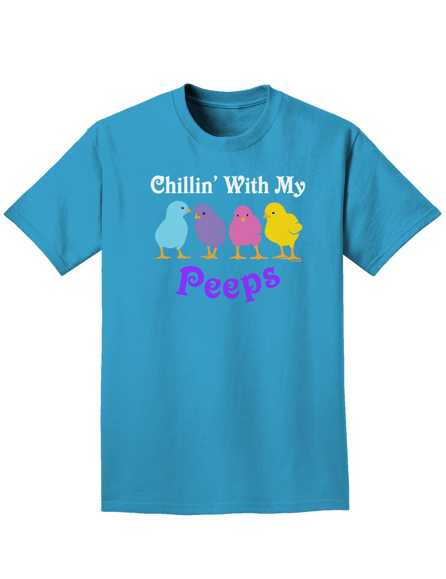 Chillin With My Peeps Easter Adult Dark T-Shirt-Mens T-Shirt-TooLoud-Kelly-Green-Small-Davson Sales