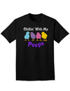 Chillin With My Peeps Easter Adult Dark T-Shirt-Mens T-Shirt-TooLoud-Black-Small-Davson Sales