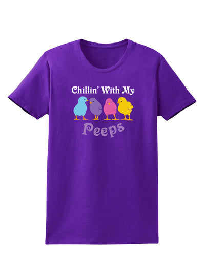 Chillin With My Peeps Womens Dark T-Shirt-TooLoud-Purple-X-Small-Davson Sales