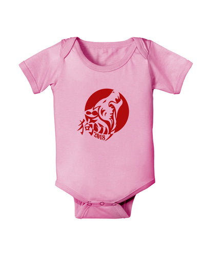 Chinese New Year 2018 Dog Baby Romper Bodysuit by TooLoud-TooLoud-Pink-06-Months-Davson Sales