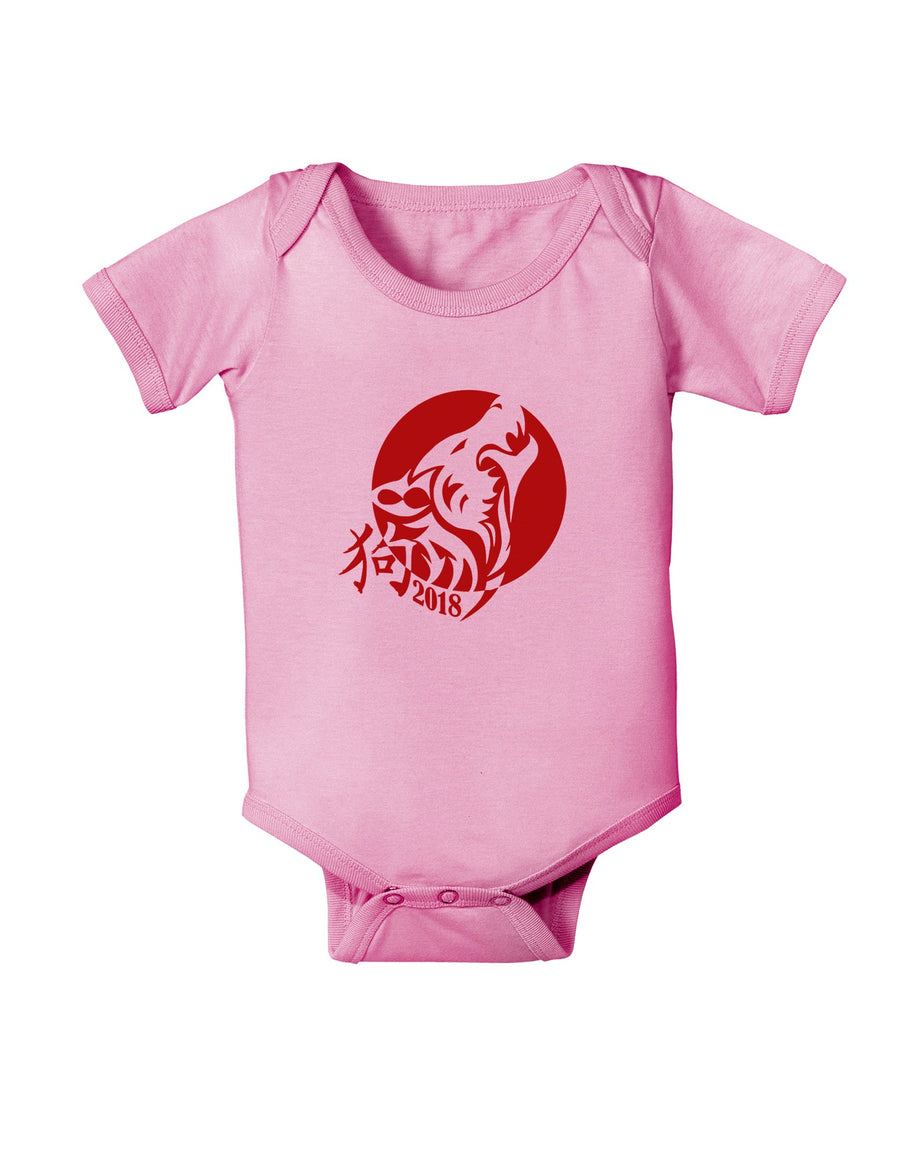 Chinese New Year 2018 Dog Baby Romper Bodysuit by TooLoud-TooLoud-White-06-Months-Davson Sales