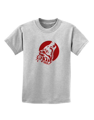 Chinese New Year 2018 Dog Childrens T-Shirt by TooLoud-TooLoud-AshGray-X-Small-Davson Sales