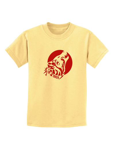 Chinese New Year 2018 Dog Childrens T-Shirt by TooLoud-TooLoud-Daffodil-Yellow-X-Small-Davson Sales