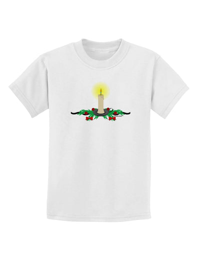 Chirstmas Candle Childrens T-Shirt-Childrens T-Shirt-TooLoud-White-X-Small-Davson Sales