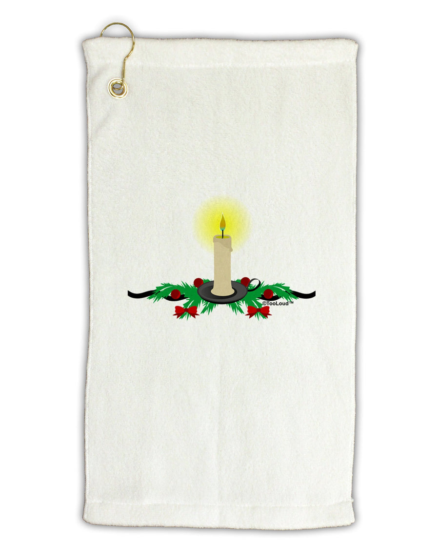 Chirstmas Candle Micro Terry Gromet Golf Towel 16 x 25 inch-Golf Towel-TooLoud-White-Davson Sales