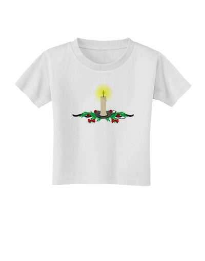 Chirstmas Candle Toddler T-Shirt-Toddler T-Shirt-TooLoud-White-2T-Davson Sales