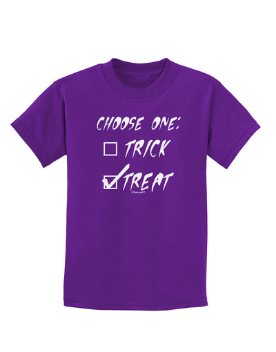 Choose One - Treat Childrens Dark T-Shirt-Childrens T-Shirt-TooLoud-Purple-X-Small-Davson Sales