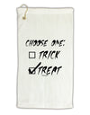 Choose One - Treat Micro Terry Gromet Golf Towel 11&#x22;x19-Golf Towel-TooLoud-White-Davson Sales