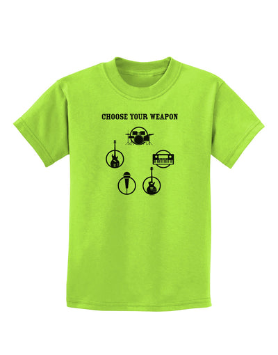 Choose Your Weapon Childrens T-Shirt-Childrens T-Shirt-TooLoud-Lime-Green-X-Small-Davson Sales