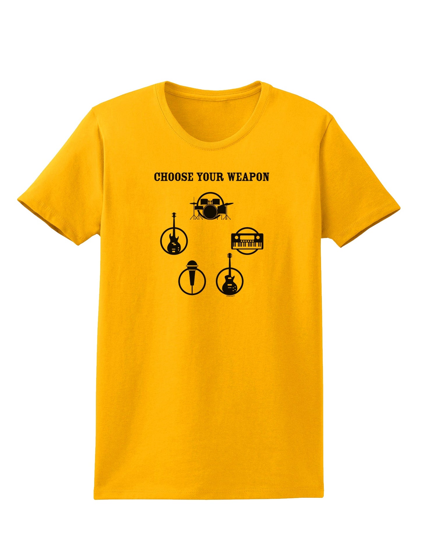 Choose Your Weapon Womens T-Shirt-Womens T-Shirt-TooLoud-Gold-X-Small-Davson Sales